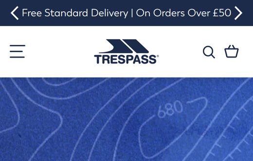 Page-speed audit for trespass.com