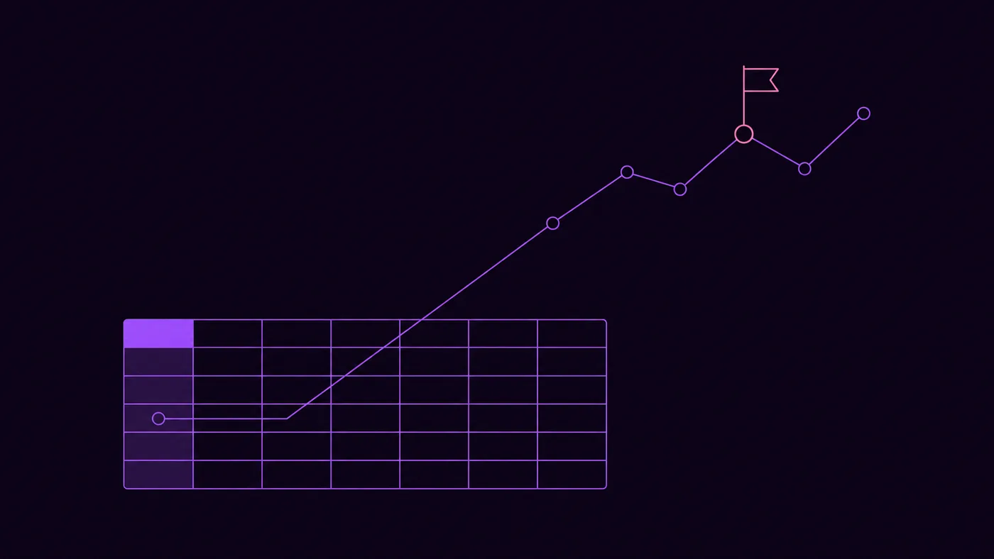 The weekly GA4 audit prompt as a standing Monday habit: a calendar feeding a trend line that flags one anomaly